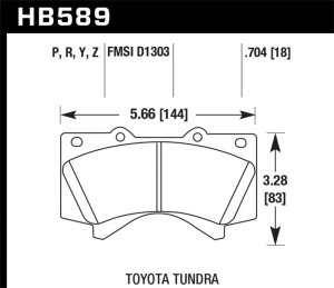 Toyota Tundra Brake Pads - Front - Hawk Performance - Super Duty - `07-`10